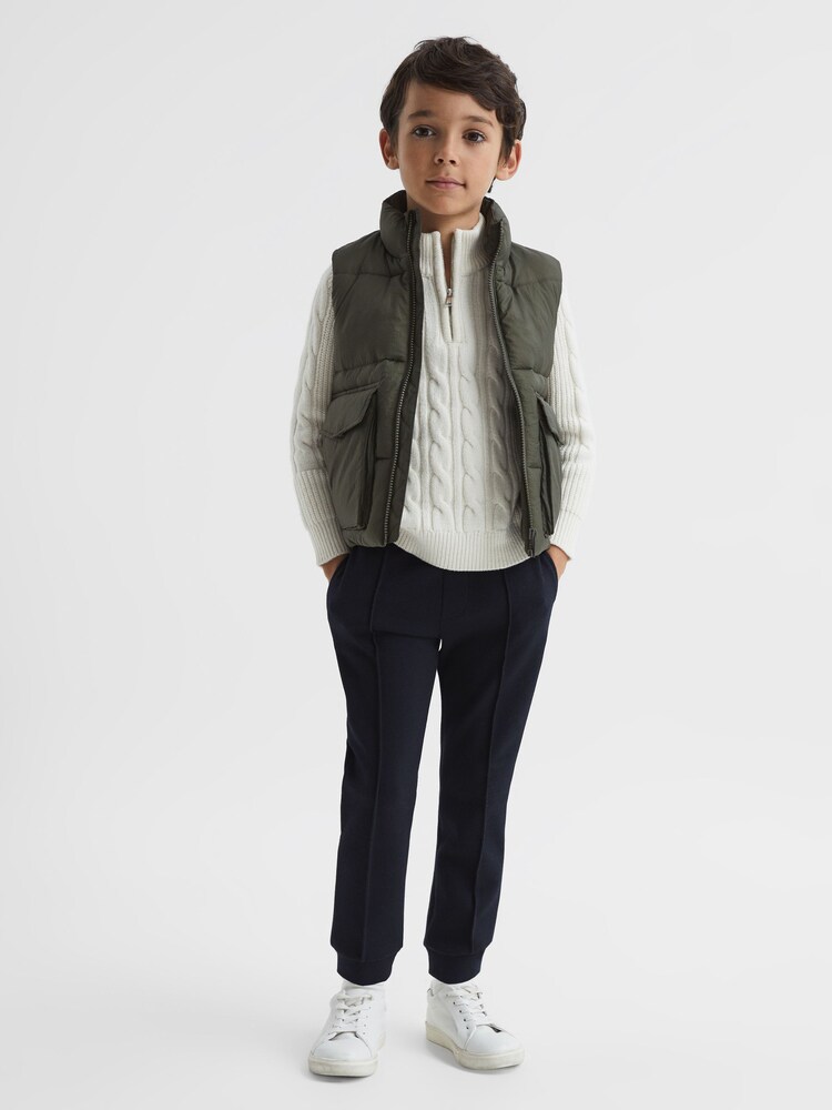 Reiss Sage Westbrook Junior Sleeveless Funnel Neck Puffer Gilet - Image 1 of 6