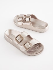 Rose Gold Double Buckle Sandals - Image 1 of 6