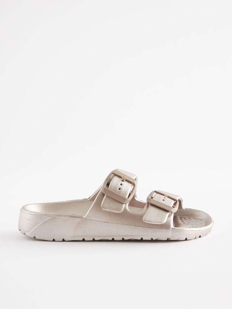 Rose Gold Double Buckle Sandals - Image 2 of 6