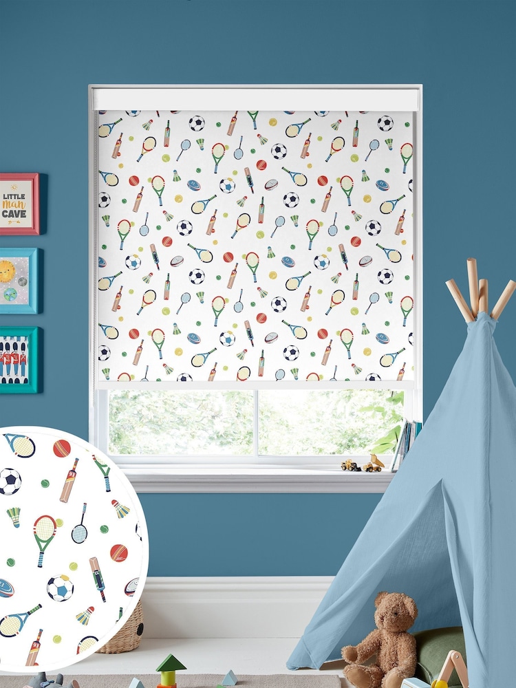 Cath Kidston Multi Kids Sports Made To Measure Roller Blinds - Image 1 of 6
