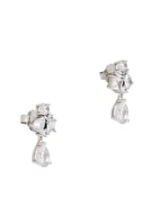 Jasen srebrn ton - CERENE Crystal Cluster Drop Earrings - Slika 6 iz 6