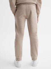 Reiss Taupe Toby Senior Garment Dyed Logo Joggers - Image 5 of 6