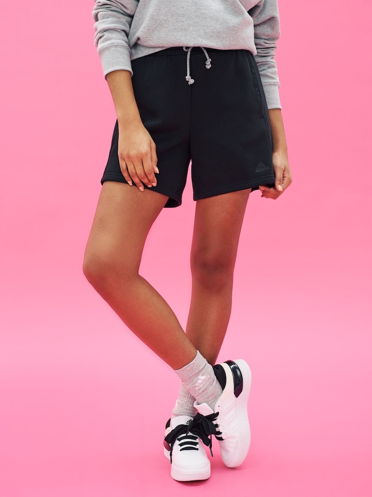 adidas Black Sportswear All Szn Fleece Shorts - Image 1 of 6