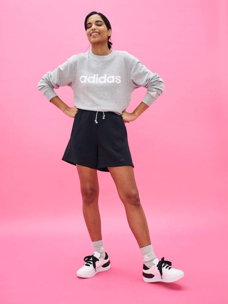 adidas Black Sportswear All Szn Fleece Shorts - Image 2 of 6