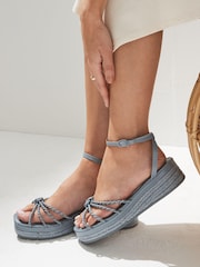Blue Forever Comfort® Knot Detail Wedges - Image 1 of 5