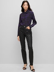 BOSS Black Satin Regular Fit Stretch Jeans - Image 3 of 5