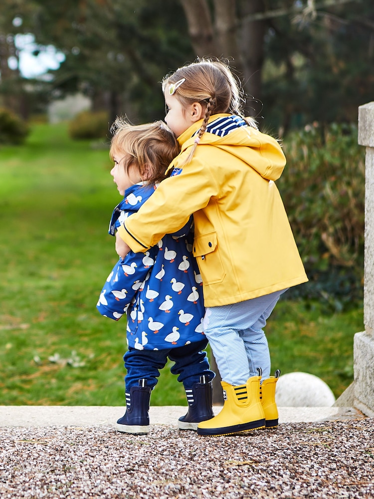 JoJo Maman Bébé Mustard Yellow Waterproof Fisherman's Jacket - Image 5 of 5