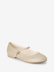 Gold Glitter Standard Fit (F) Mary Jane Occasion Shoes - Image 2 of 4