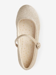 Gold Glitter Standard Fit (F) Mary Jane Occasion Shoes - Image 3 of 4