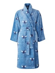 Joules Blue Botanical Bee 100% Cotton Robe - Image 1 of 1