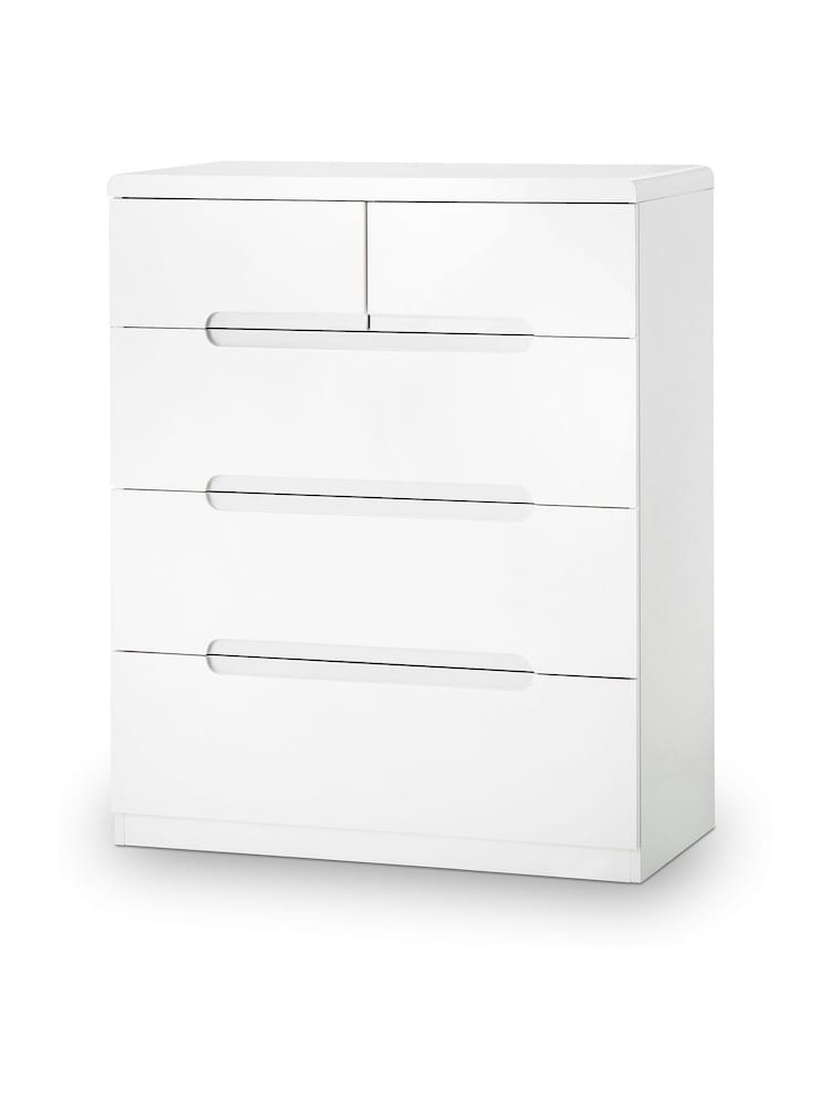 Julian Bowen White Manhattan 5 Drawer Chest - Image 1 of 1