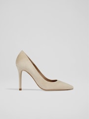 Bej - Pantofi din piele întoarsă cu vârf ascuțit LK Bennett Floret - Imaginea 1 din 4