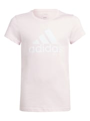 adidas Pink Sportswear Essentials Big Logo 100% Cotton T-Shirt - Image 10 of 10
