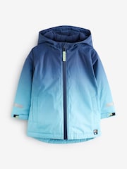 Blue Dip Dye Waterproof Fleece Lined Coat (3mths-7yrs) - Image 5 of 7