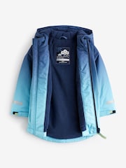 Blue Dip Dye Waterproof Fleece Lined Coat (3mths-7yrs) - Image 6 of 7