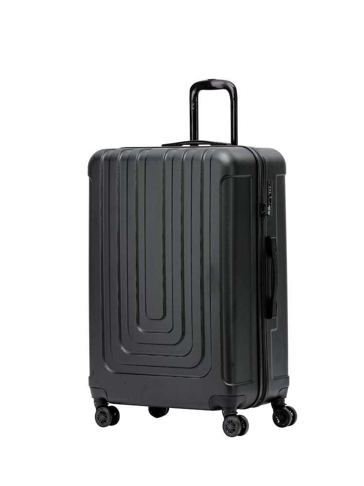 Flight Knight Large Hardcase Lightweight Check-In Suitcase With 4 Wheels - Image 1 of 8 Flight Knight Large Hardcase Lightweight Check-In Suitcase With 4 Wheels - Image 1 of 8