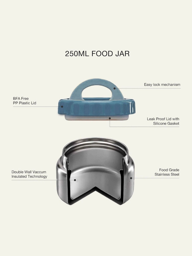 Citron Insulated Stainless Steel Food Jar 250ml - Image 6 of 6