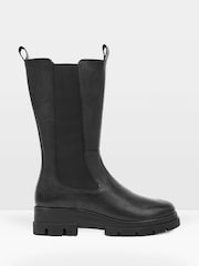 Celtic & Co. Chunky Tall Chelsea Black Boots - Image 2 of 7
