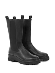 Celtic & Co. Chunky Tall Chelsea Black Boots - Image 4 of 7