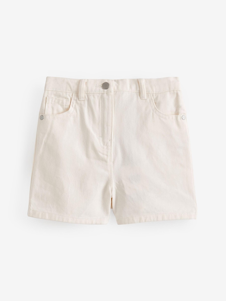 Mint Velvet White Rolled Denim Shorts - Image 2 of 4