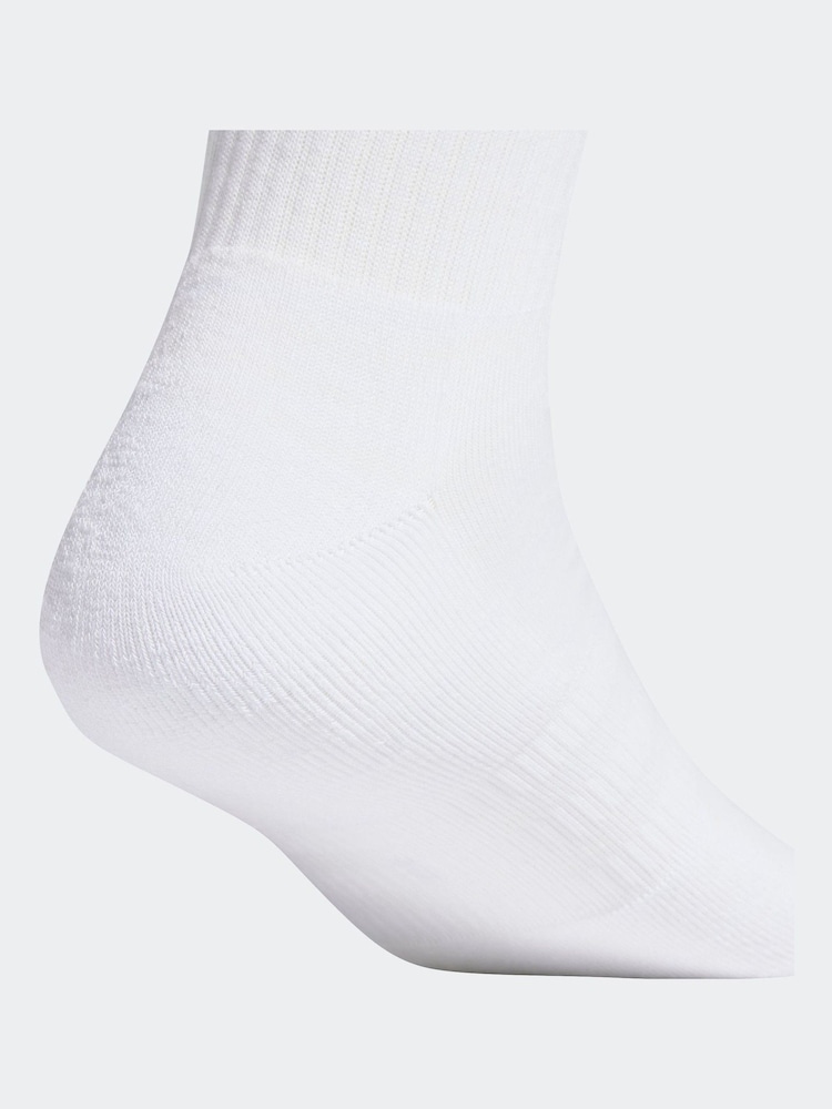 adidas White Cushioned Crew Socks 3 Pairs - Image 5 of 5 adidas White Cushioned Crew Socks 3 Pairs - Image 5 of 5