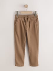 Marron fauve - Pantalon à enfiler à taille côtelée (3-16 ans) - Image 5 de 8