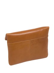 Dunkles Beige - Conkca Flare Clutch aus Leder - Bild 3 von 6