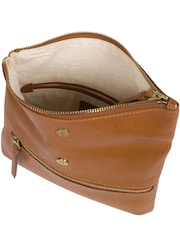 Dunkles Beige - Conkca Flare Clutch aus Leder - Bild 4 von 6