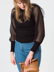 Dunkles Beige - Conkca Flare Clutch aus Leder - Bild 6 von 6