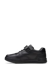 Clarks Black Multi Fit Leather Fawn Lay Kids Shoes - Image 2 of 7