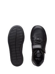 Clarks Black Multi Fit Leather Fawn Lay Kids Shoes - Image 7 of 7