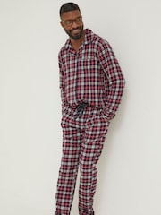 FatFace Red Family Check Pyjama Bottoms - Image 1 of 4