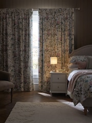 Natural Next Reflections Floral Pencil Pleat Blackout/Thermal Curtains - Image 4 of 6