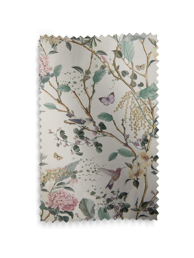 Natural Next Reflections Floral Pencil Pleat Blackout/Thermal Curtains - Image 6 of 6