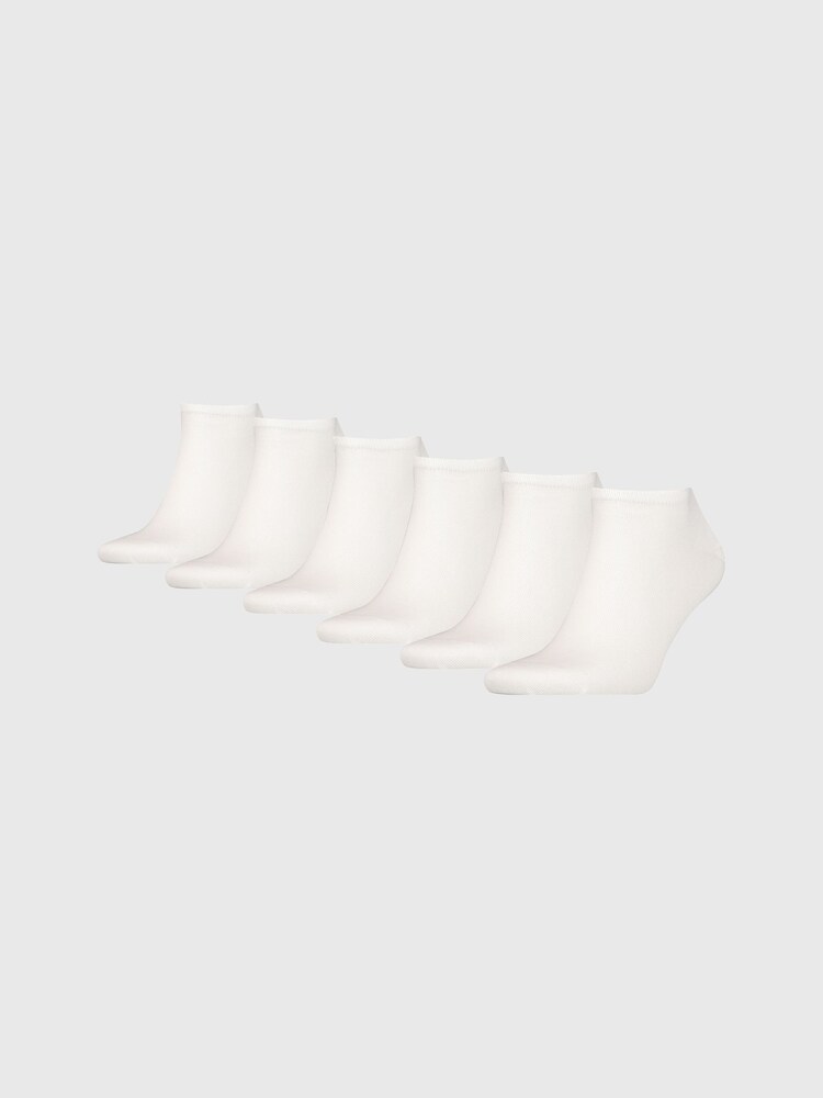 Tommy Hilfiger White Mens Sneaker Socks 6 Pack - Image 1 of 4
