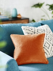 Light Orange 43 x 43cm Matte Velvet Cushion - Image 1 of 4