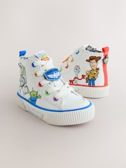 White Toy Story Lace up Hi-Top Trainers - Image 1 of 6