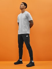 adidas Grey Essentials Single Jersey Embroidered Small Logo 100% Cotton T-Shirt - Image 3 of 5