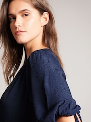 Ted Baker Blue Jillia Asymmetric Tie Midi Dress - Image 3 of 5