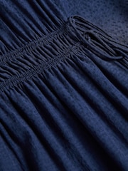 Ted Baker Blue Jillia Asymmetric Tie Midi Dress - Image 4 of 5