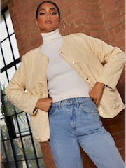 Chi Chi London Brown Reversible Quilted Short Jacket - Image 1 of 3