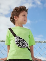 Green/Black Checkerboard Bumbag Short Sleeve T-Shirt And Shorts Set (3mths-7yrs) - Image 3 of 6