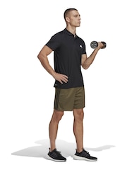 adidas Black Train Essentials Training Polo Shirt - Image 3 of 7