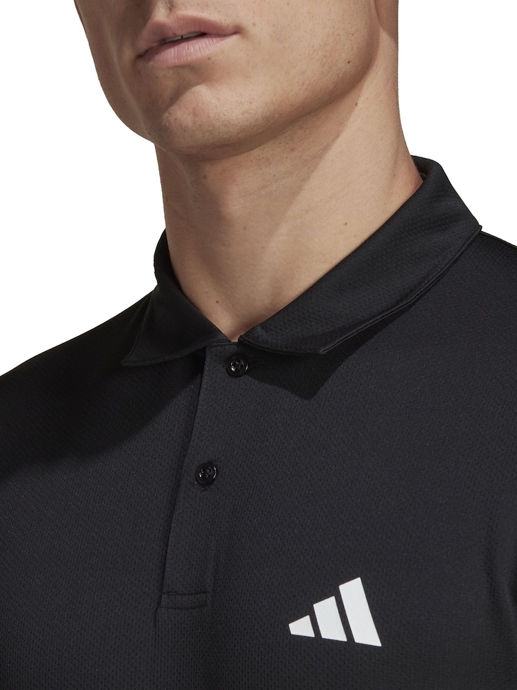 adidas Black Train Essentials Training Polo Shirt - Image 5 of 7