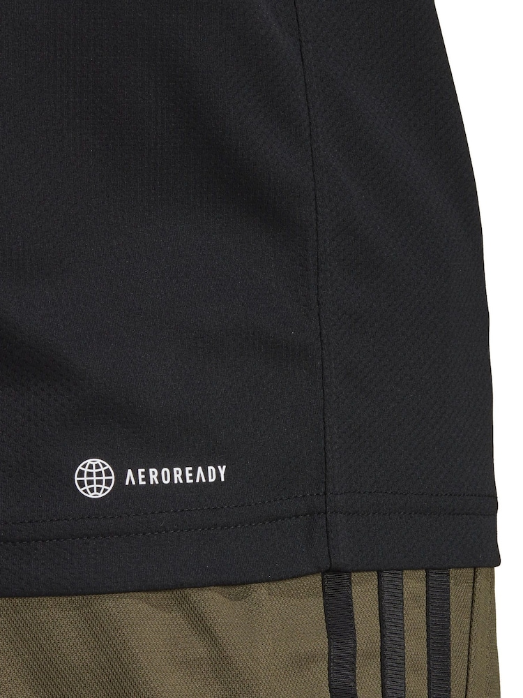 adidas Black Train Essentials Training Polo Shirt - Image 6 of 7