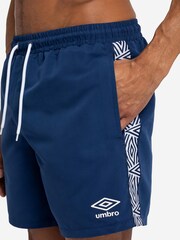 Umbro Blue Taped Swim Shorts - Image 4 of 6