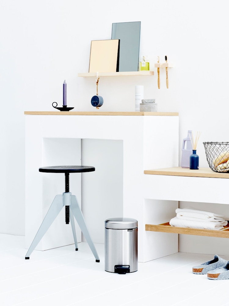 Brabantia Silver NewIcon 3L Matt Steel Fingerprint Proof Pedal Bin - Image 1 of 6 Brabantia Silver NewIcon 3L Matt Steel Fingerprint Proof Pedal Bin - Image 1 of 6