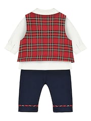 Emile Et Rose Shirt Trousers And Tartan Waistcoat 100% Cotton Christmas Set - Image 3 of 5