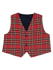 Emile Et Rose Shirt Trousers And Tartan Waistcoat 100% Cotton Christmas Set - Image 4 of 5
