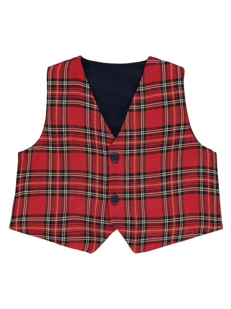 Emile Et Rose Shirt Trousers And Tartan Waistcoat 100% Cotton Christmas Set - Image 4 of 5